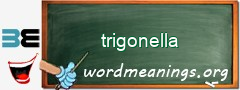 WordMeaning blackboard for trigonella